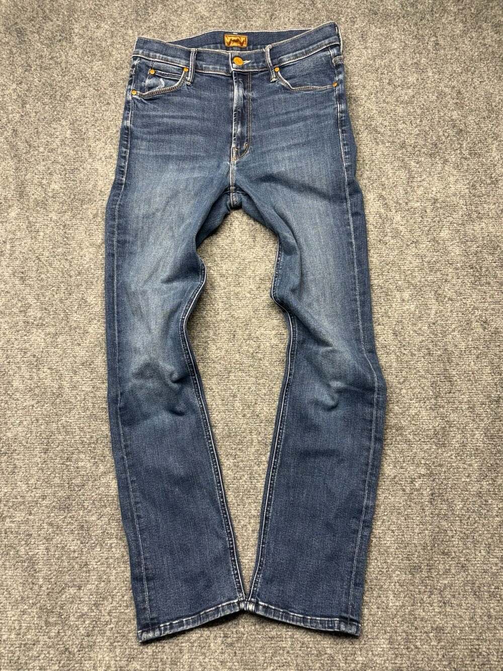 Mother Jeans The Mid-Rise Slim Straight Leg Stretch Denim Dazzler Ankle Jeans 27